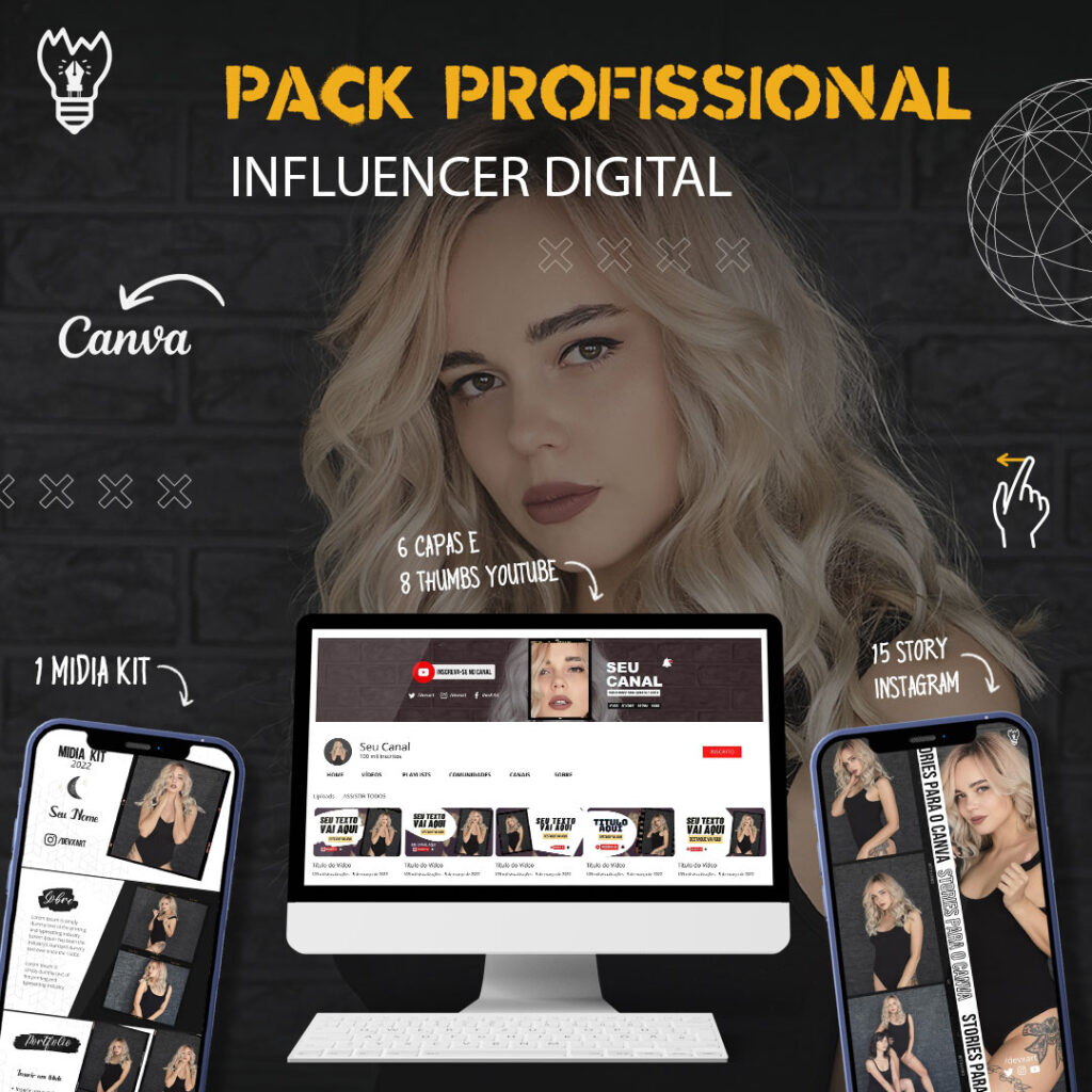 pack profissional influencer digital
